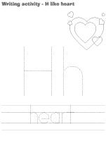 Writing activities-H like heart