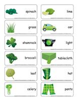 Word flashcards-Green