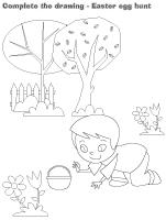 Complete the drawing-Easter egg hunt