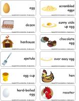 Word flashcards-Easter egg hunt