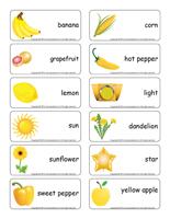 Word flashcards-Yellow