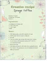 Creative recipe-Sponge toffee