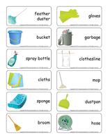 Word flashcards-Spring cleaning