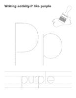 Writing activities-P like purple