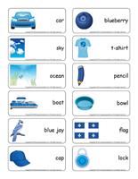 Word flashcards-Blue