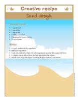 Creative recipe-Sand dough