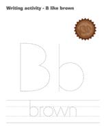 Writing activities-B like brown