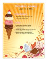 Creative recipe-Cake in a cone Creative recipe-Cake in a cone