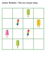 Junior Sudoku-The ice cream shop Junior Sudoku-The ice cream shop