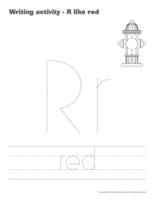 Writing activities-R like red