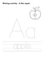 Writing activities-A like apple