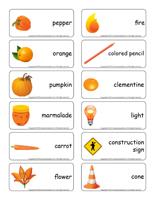 Word flashcards-Orange