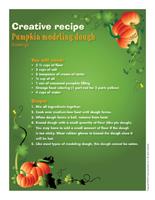 Creative recipe-Pumpkin modeling dough baking