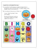 Game Bingo Halloween-New version