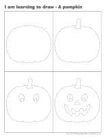 I am learning to draw-A pumpkin I am learning to draw-A pumpkin