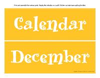 Giant visual calendar-December