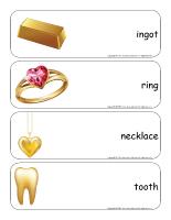 Giant word flashcards-Gold