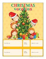 Perpetual calendar-Christmas vacation Perpetual calendar-Christmas vacation