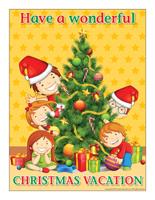 Poster-Have a wonderful-Christmas vacation Poster-Have a wonderful-Christmas vacation