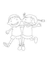 Coloring pages theme-Friendship