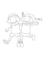 Coloring pages theme-Friendship Coloring pages theme-Friendship