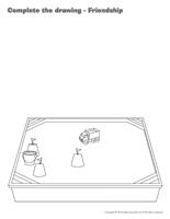 Complete the drawing-Friendship Complete the drawing-Friendship