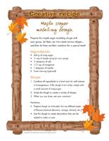 Creative recipe-Maple sugar modeling dough