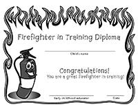 Diplomas-Firefighter in training Diplomas-Firefighter in training