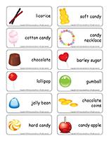 Word flashcards-Candy