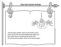 Songs & rhymes-The itsy bitsy spider