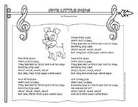 Songs & rhymes-Five little pups