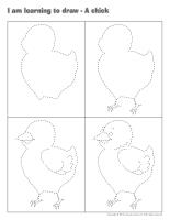 I am learning to draw-A chick