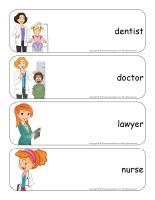 Giant word flashcards-My mother?s profession Giant word flashcards-My mother?s profession