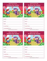 Invitations Special Day-A show for moms Invitations Special Day-A show for moms