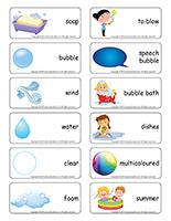 Word flashcards-Bubbles