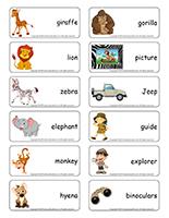 Word flashcards-Safari