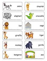 Word flashcards-The zoo
