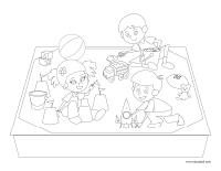 Coloring pages theme-The playground