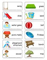 Word flashcards-The playground