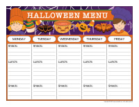 Interactive Halloween menu 2025-2