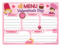 Interactive-Valentine's Day menu 2026