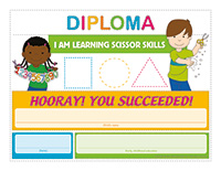 Interactive diploma-I am learning scissor skills