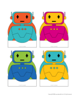 Interactive identification cards-Robots