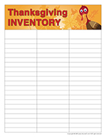 Inventory-Thanksgiving
