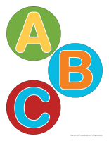 Large stickers-Alphabet