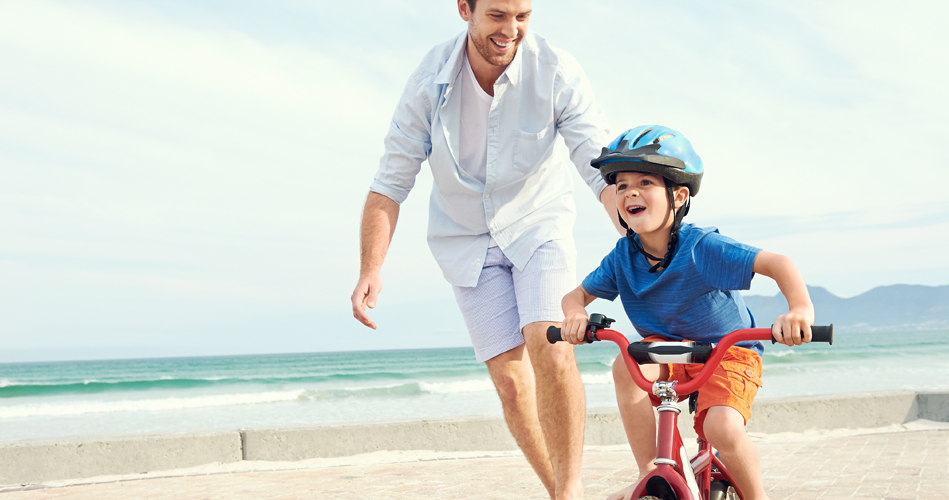 Adult learning to ride a bicycle Adult learning to ride a bicycle