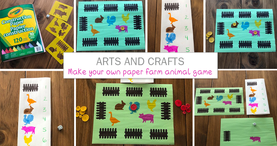 Make your own paper farm animal game - Arts and crafts - Educatall