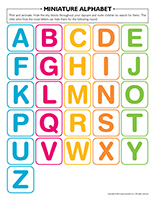 Miniature alphabet