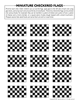 Miniature checkered flags