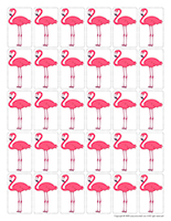 Miniature-flamingoes